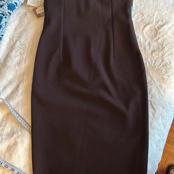 Brand New Italian High Waist Stretchy Pencil Brown Skirt IT 46 USA 8 - Picture 8 of 8